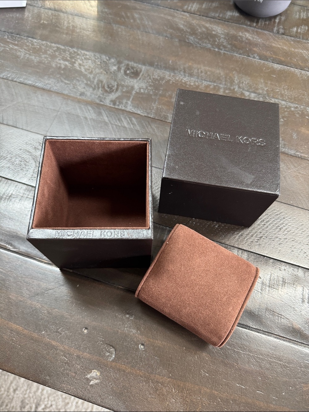 Michael Kors Brown Watch Box with Suede Cushion